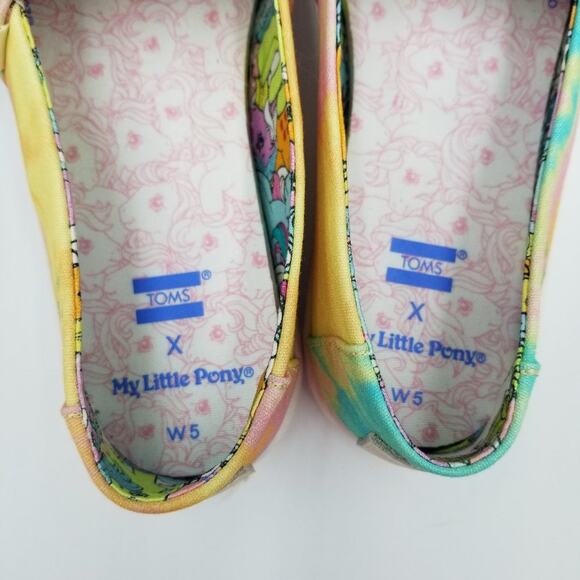 TOMS Tie Dye My Little Pony Shoes Womens 5 Sky Dancer Slip On Limited Edition - Picture 12 of 14